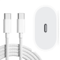 Preview: Apple iPhone 15 | Samsung | Huawei | 35 Watt Adapter + 60W USB-C auf USC-C Ladekabel 1m Schnellladekabel Datenkabel